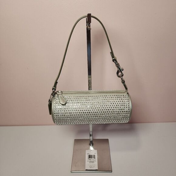 NWT COACH CW398 Nolita Barrel Bag Crystal Silver - Picture 1 of 6